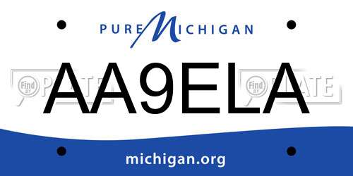 AA9ELA Michigan License Plate