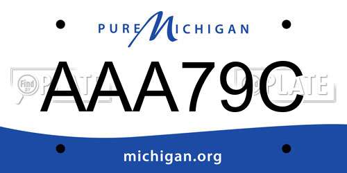 AAA79C Michigan License Plate