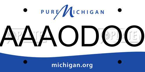AAAODOO Michigan License Plate