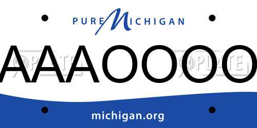 AAAOOOO Michigan License Plate
