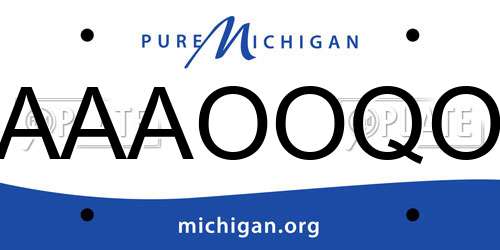 AAAOOQO Michigan License Plate