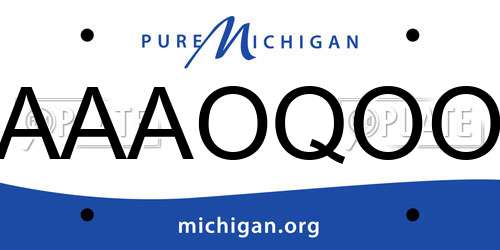 AAAOQOO Michigan License Plate