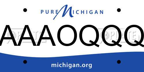 AAAOQQQ Michigan License Plate