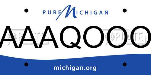 AAAQOOO Michigan License Plate