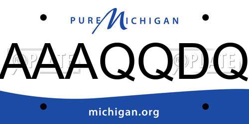 AAAQQDQ Michigan License Plate