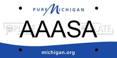 AAASA Michigan License Plate