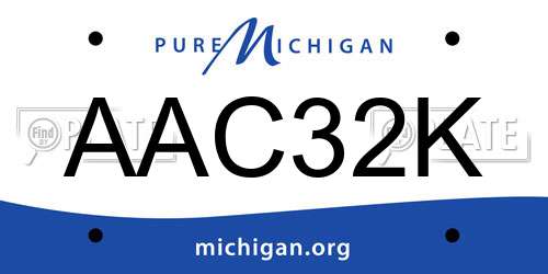 AAC32K Michigan License Plate