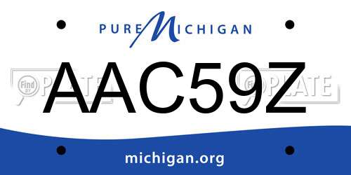 AAC59Z Michigan License Plate
