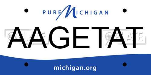 AAGETAT Michigan License Plate