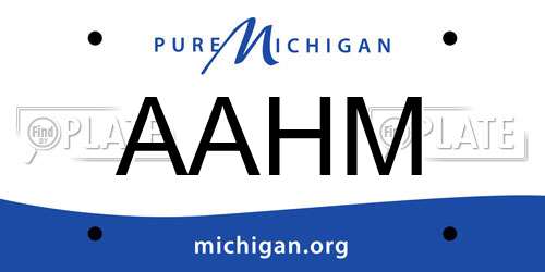 AAHM Michigan License Plate