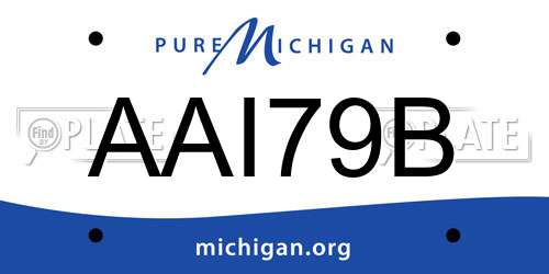 AAI79B Michigan License Plate