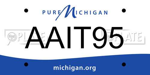 AAIT95 Michigan License Plate