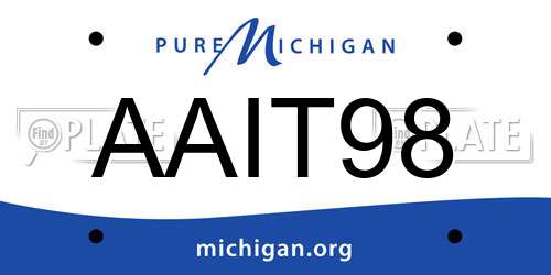 AAIT98 Michigan License Plate