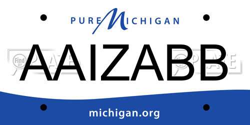AAIZABB Michigan License Plate