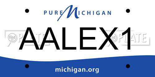 AALEX1 Michigan License Plate