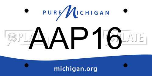 AAP16 Michigan License Plate