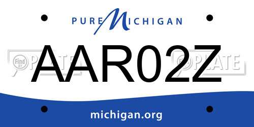 AAR02Z Michigan License Plate
