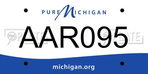 AAR095 Michigan License Plate