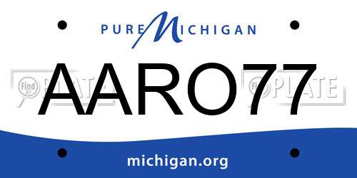 AARO77 Michigan License Plate