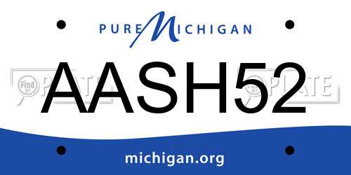 AASH52 Michigan License Plate