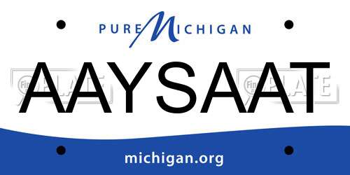 AAYSAAT Michigan License Plate