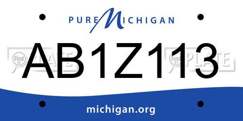 AB1Z113 Michigan License Plate
