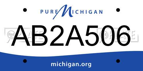 AB2A506 Michigan License Plate