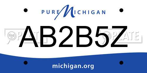 AB2B5Z Michigan License Plate