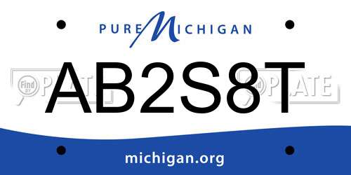 AB2S8T Michigan License Plate