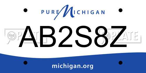 AB2S8Z Michigan License Plate