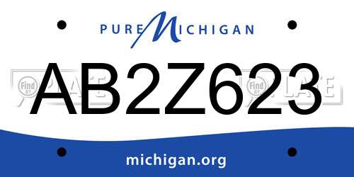 AB2Z623 Michigan License Plate