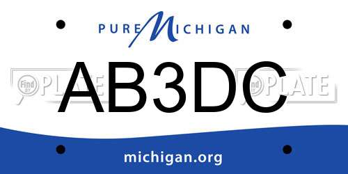 AB3DC Michigan License Plate
