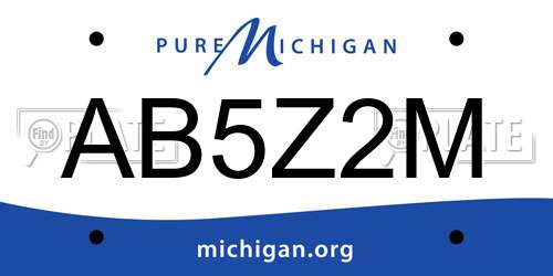 AB5Z2M Michigan License Plate