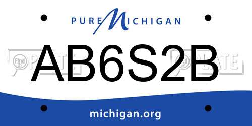 AB6S2B Michigan License Plate