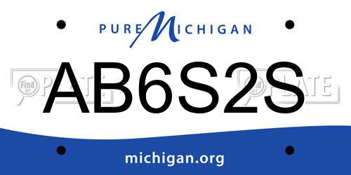 AB6S2S Michigan License Plate