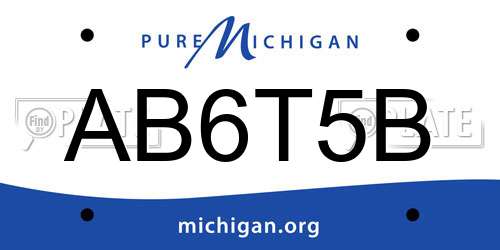 AB6T5B Michigan License Plate