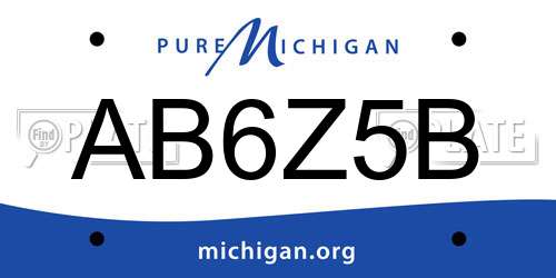 AB6Z5B Michigan License Plate