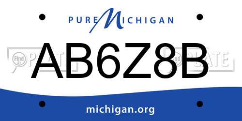 AB6Z8B Michigan License Plate