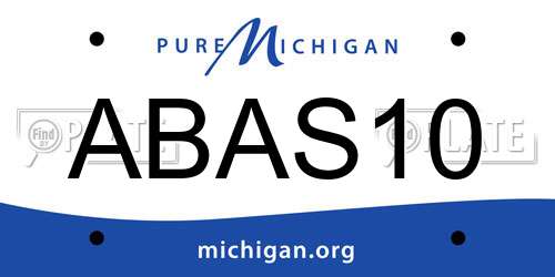 ABAS10 Michigan License Plate