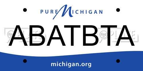 ABATBTA Michigan License Plate