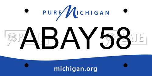 ABAY58 Michigan License Plate