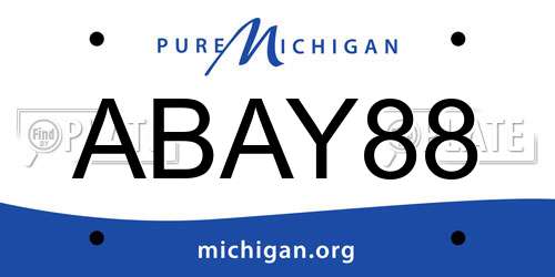 ABAY88 Michigan License Plate