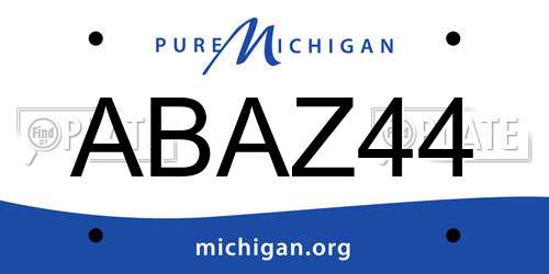 ABAZ44 Michigan License Plate