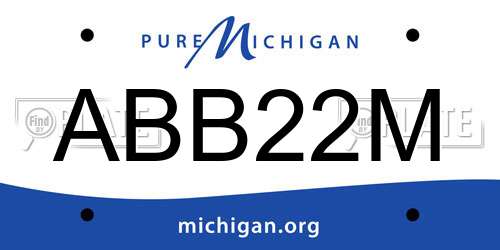 ABB22M Michigan License Plate