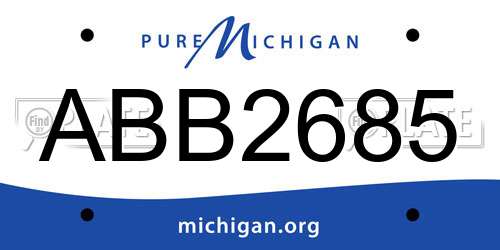 ABB2685 Michigan License Plate