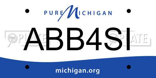 ABB4SI Michigan License Plate