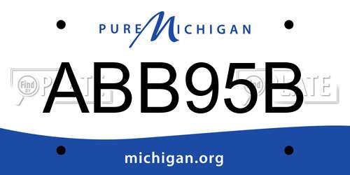 ABB95B Michigan License Plate