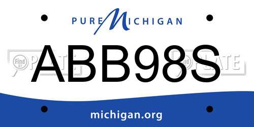 ABB98S Michigan License Plate