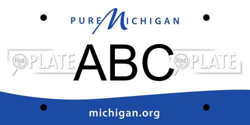 ABC Michigan License Plate