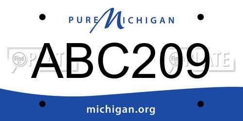 ABC209 Michigan License Plate
